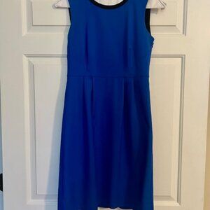 Kate Spade Royal Blue Shift Dress with Black Trim